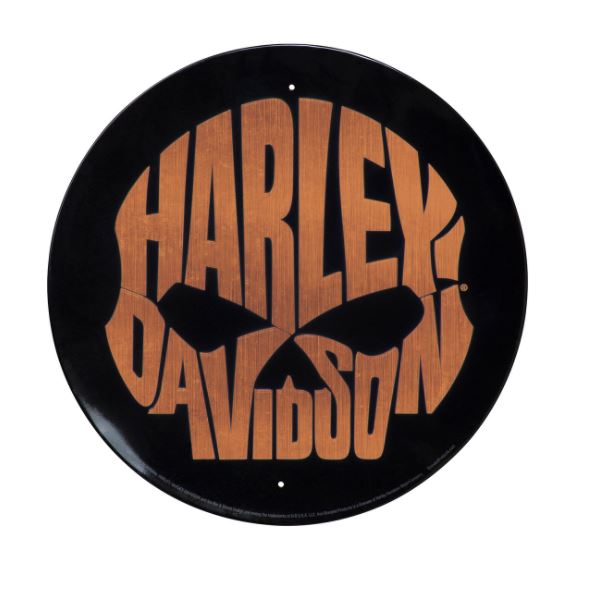 Harley-Davidson Copper Skull Tin Sign