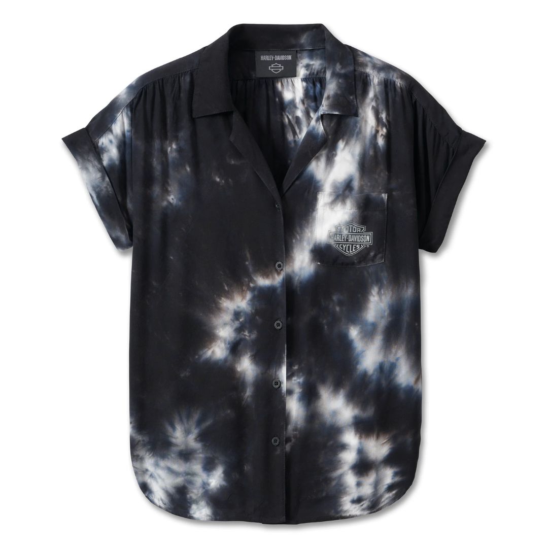 Harley-Davidson Women's Bar & Shield Tie Dye Button Down