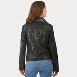 Harley-Davidson Women's Classic Eagle Studded Leather Jacket