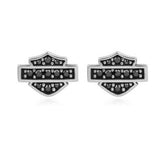 Harley-Davidson Petite Black Bling B&S Earrings