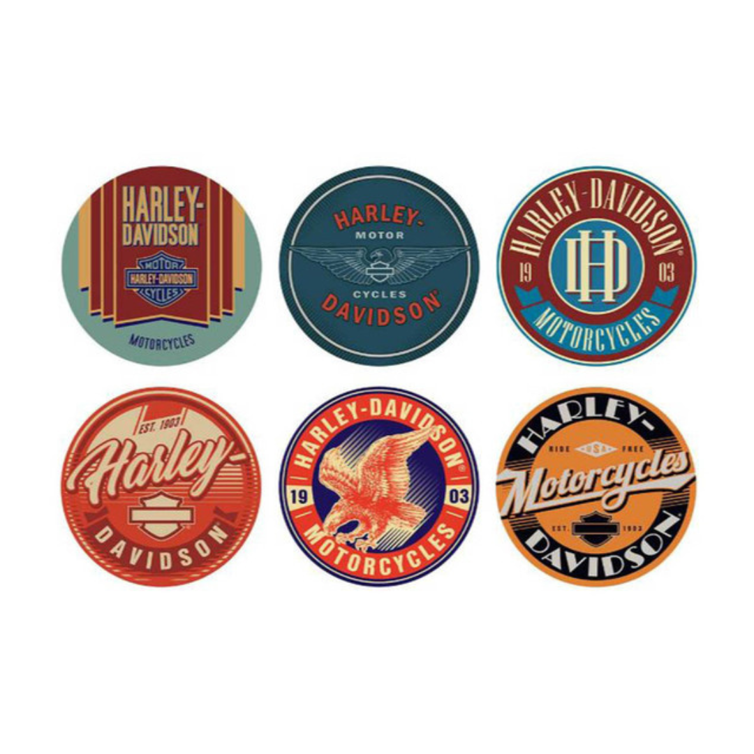 Harley-Davidson Retro Tin Coaster Set