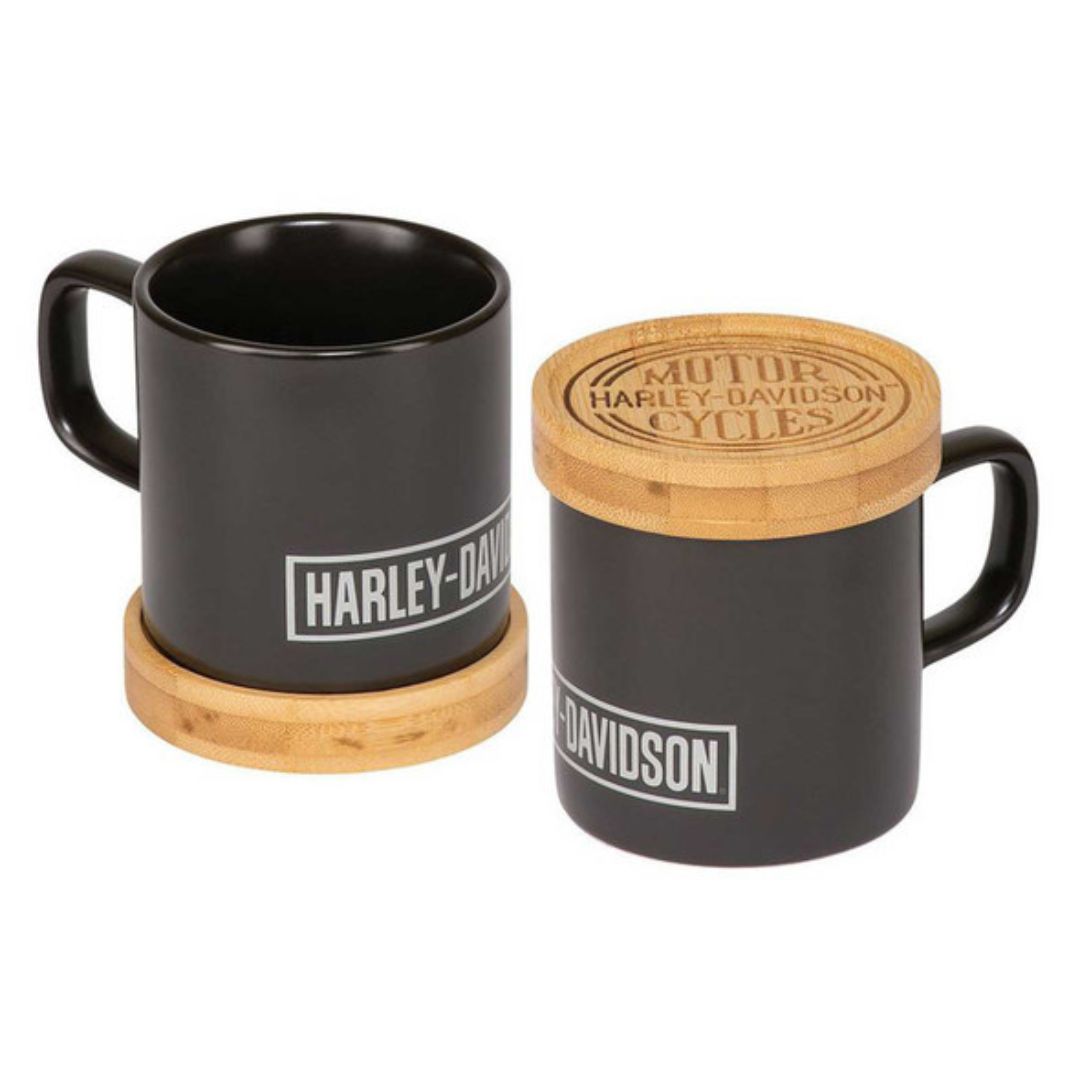 Harley-Davidson Mug With Circle Logo Coaster Set