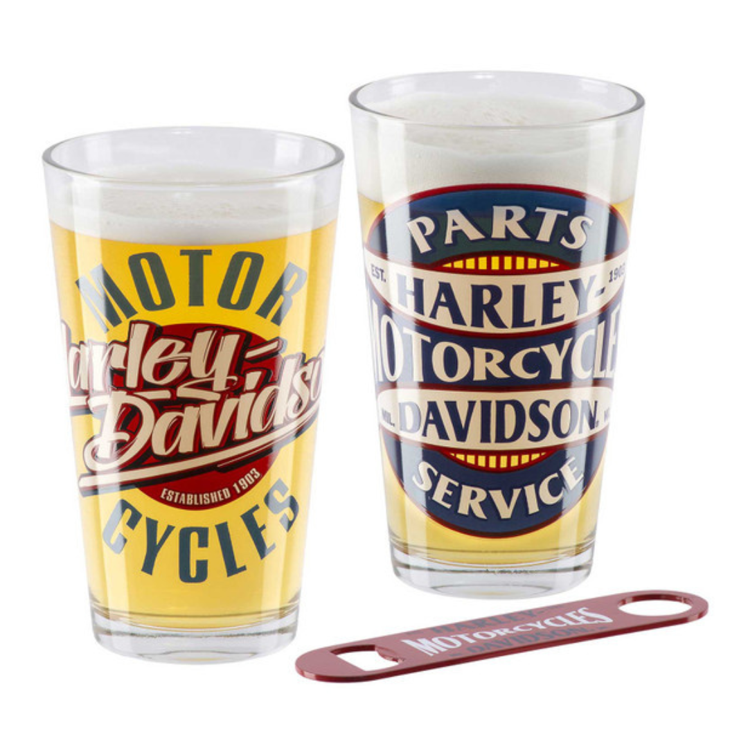 Harley-Davidson Parts & Service Pint Glass Set