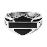 Harley-Davidson Black Enamel Signet Ring