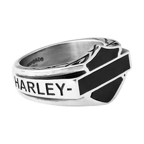 Harley-Davidson Black Enamel Signet Ring