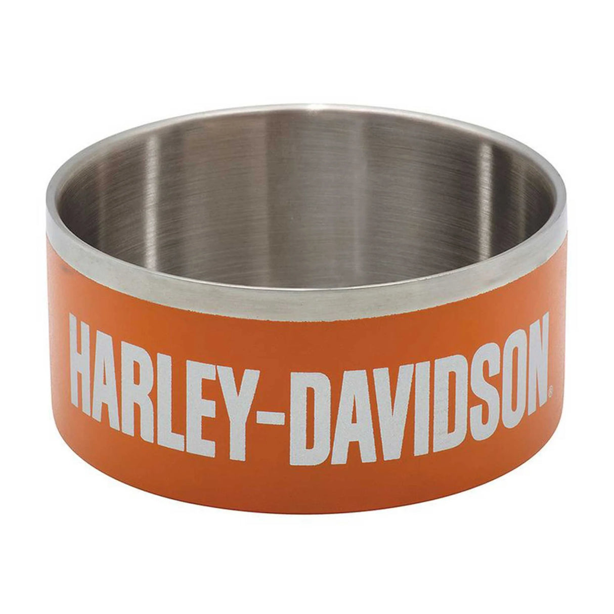 Harley-Davidson Orange Stainless Steel Pet Bowl